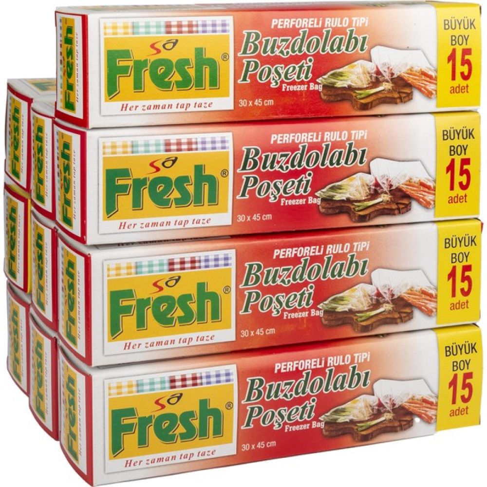 Sa Fresh Büyük Boy Buzdolabı Poşeti 15'li 10 Paket Buzdolabı Poşeti Fiyatı