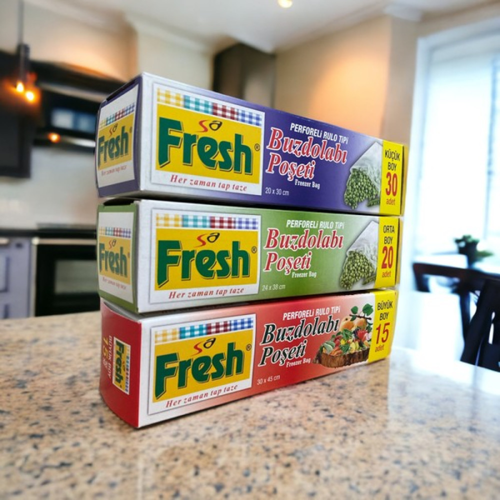 Sa Fresh Buzdolabı Poşeti 3'lü Set Büyük, Küçük, Orta Buzdolabı Poşeti Fiyatı