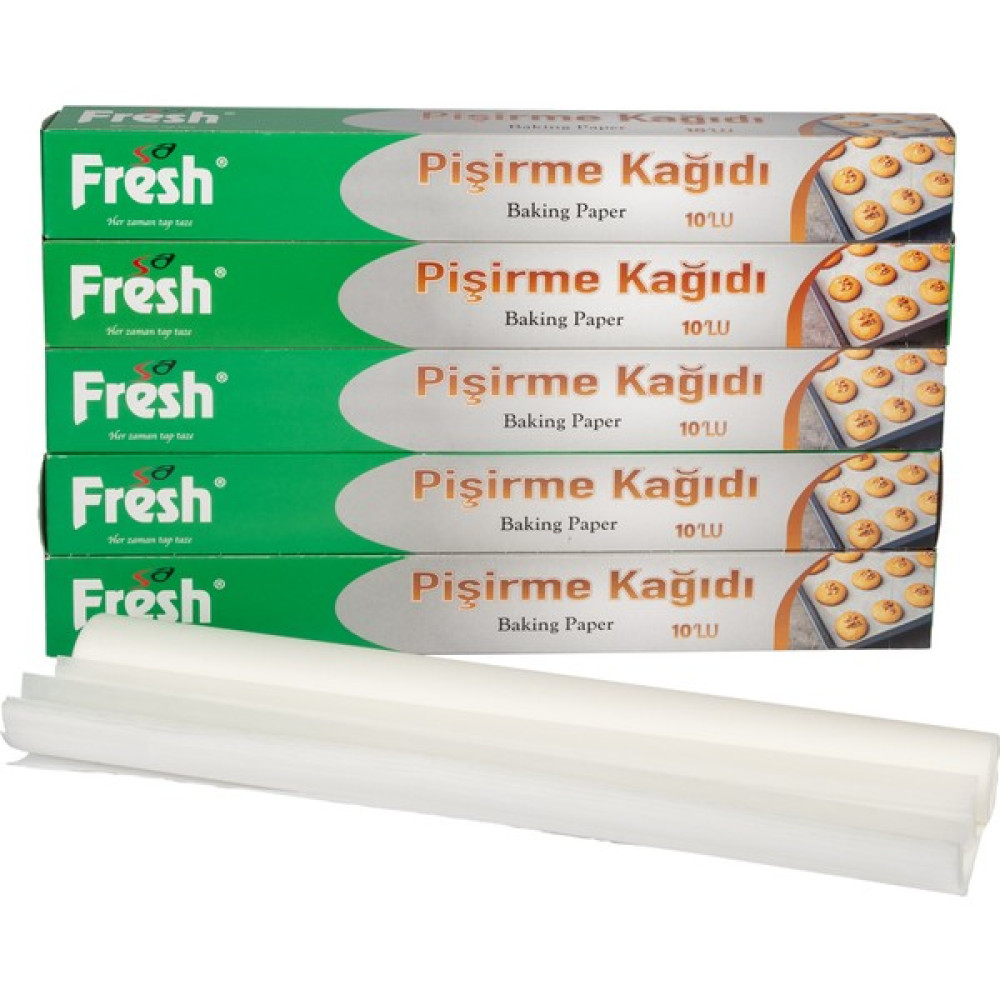 Sa Fresh Pişirme Kağıdı 10 Yapraklı 5'li Paket 50 yaprak - 5'Lİ Pişirme Kağıdı Fiyatı