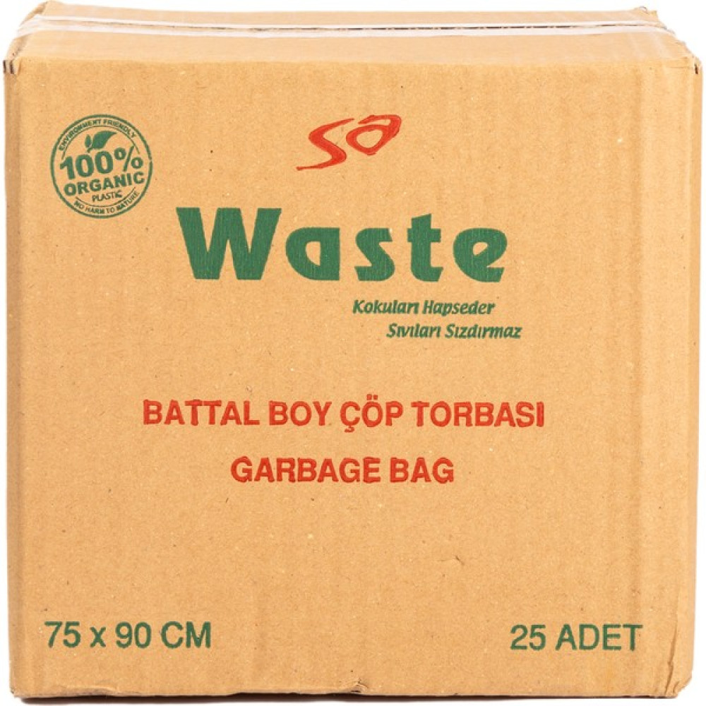 Sa Fresh Sa Waste Battal Boy Çöp Poşeti 75 x 90 cm 25'li Koli 250 Adet Çöp Poşetleri Fiyatı