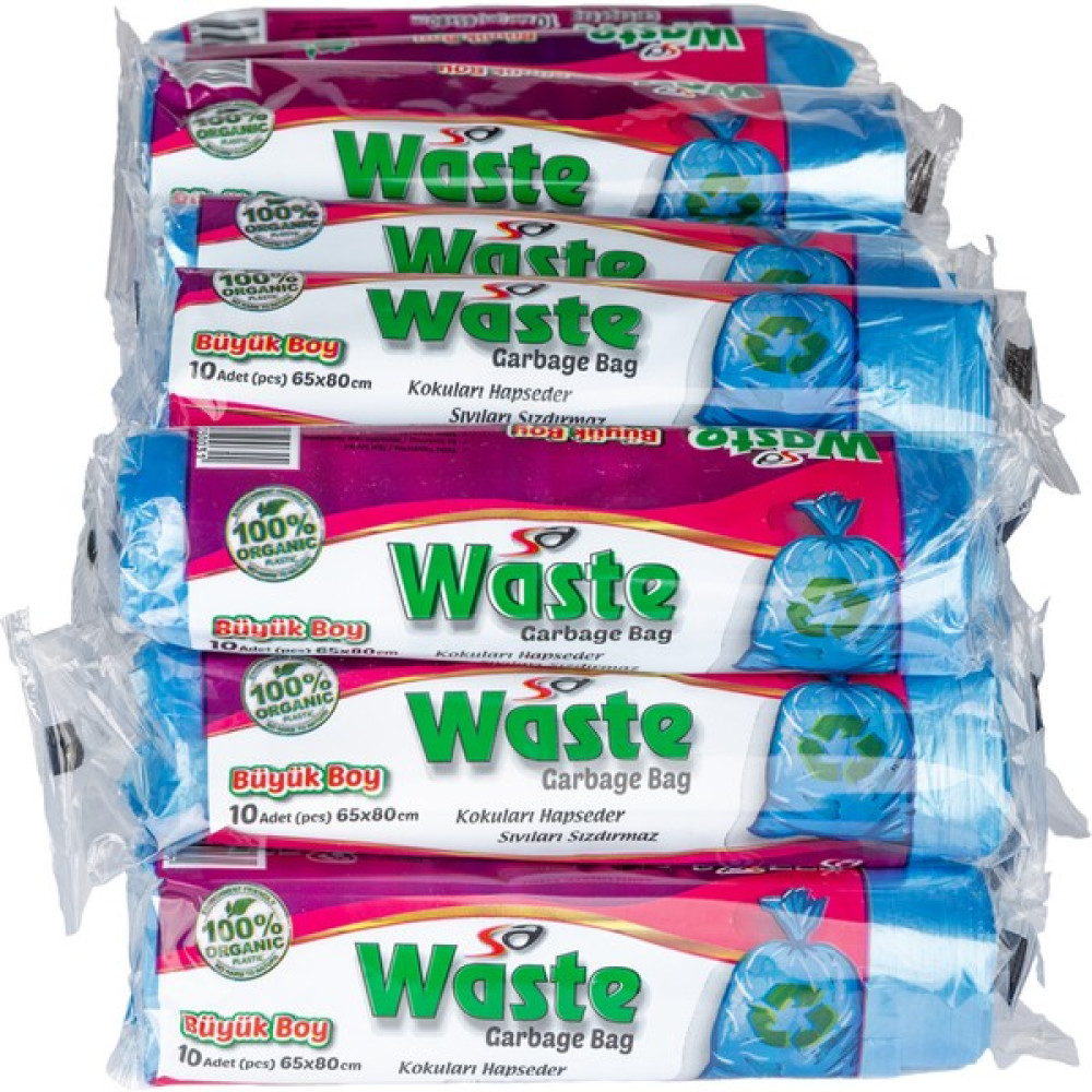 Sa Waste Büyük Boy Çöp Poşeti 65*80 cm 25'li Rulo 250 Adet - BÜYÜK BOY ÇÖP POŞETİ Çöp Poşetleri Fiyatı