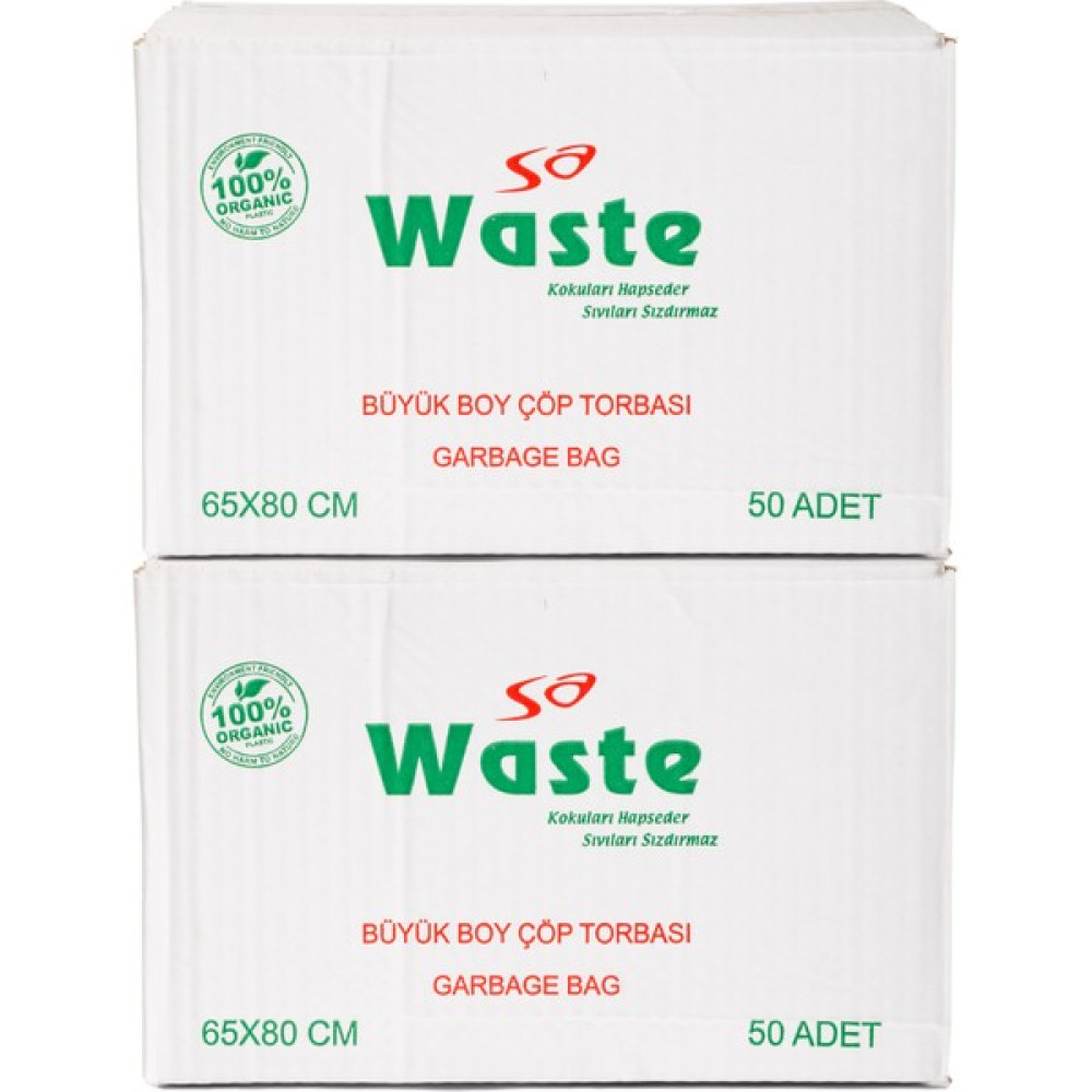 Sa Waste Büyük Boy Çöp Poşeti 65*80 cm 50'li 2 Koli 1000 Adet - BÜYÜK BOY ÇÖP POŞETİ Çöp Poşetleri Fiyatı