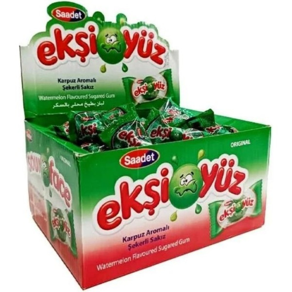 Saadet Ekşiyüz 3.5 gr x 100 Adet Karpuz Aromalı Sakız - 3,5 gr Şekerleme Sakız Fiyatı