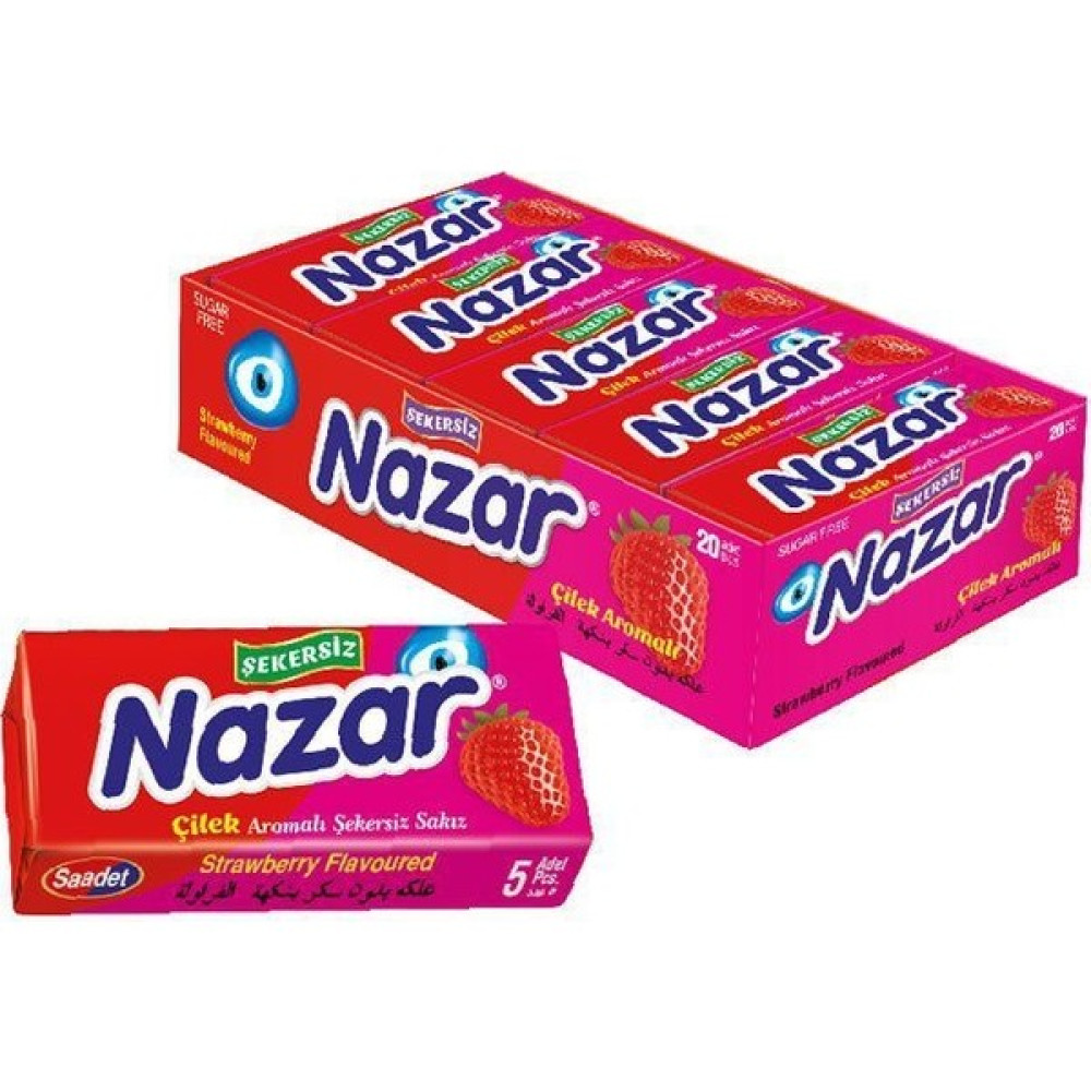 Saadet Nazar 5li Sekersız Sakız 20 Adet - 30 gr Şekerleme Sakız Fiyatı