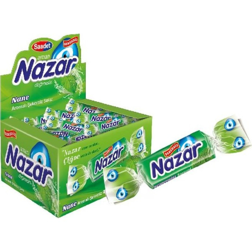 Saadet Nazar Teklı Sakız Nane 100 Adet - 3 gr Şekerleme Sakız Fiyatı