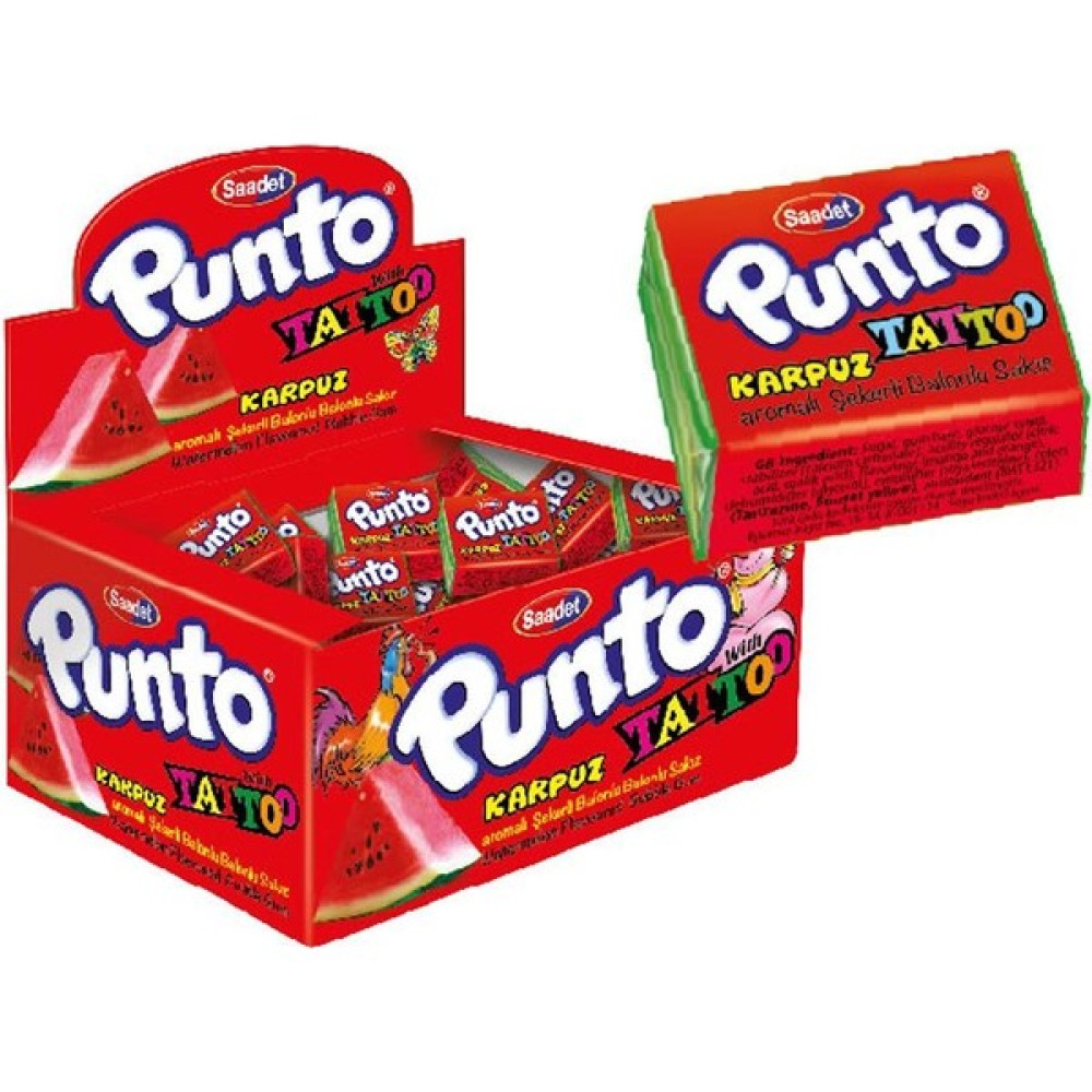 Saadet Punto Sakız Karpuz 100'LÜ - 100 gr Şekerleme Sakız Fiyatı
