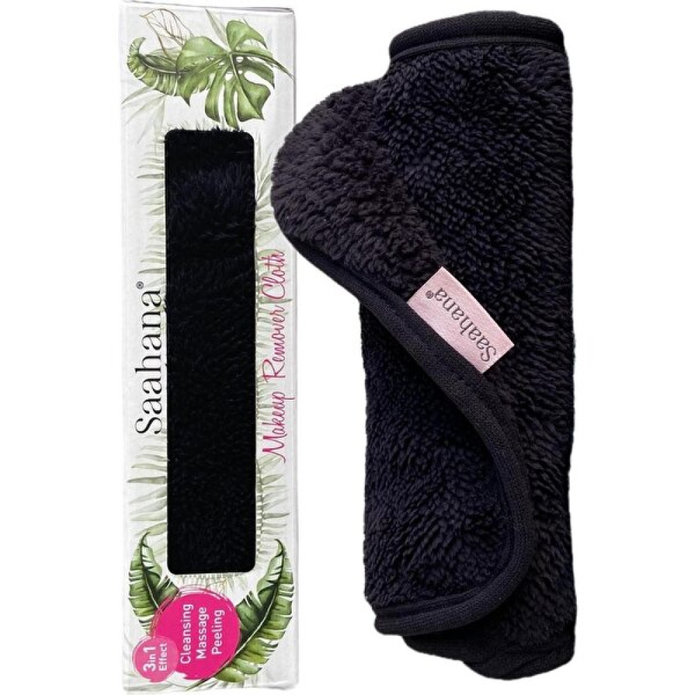 Saahana Tekrar Kullanılabilir Makyaj,Yüz,Cilt ve Maske Temizleyici Havlu/Mikrofiber Temizleme Mendili Siyah Makyaj Temizleyicileri Fiyatı