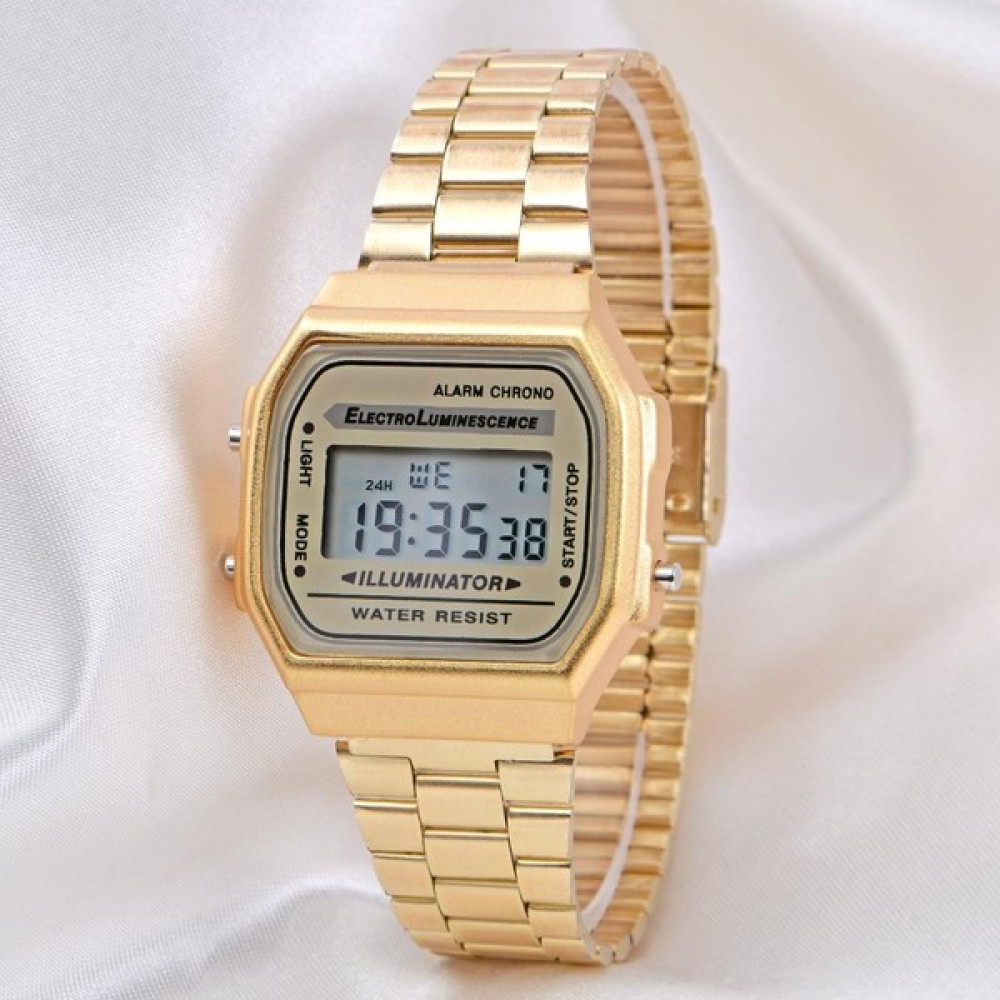 Saatinmoda Sarı LED Ekranlı Kare Vintage&retro Erkek Unisex Kol Saat Kol Saatleri Fiyatı