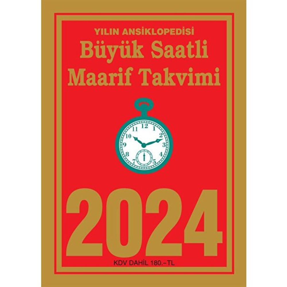 Saatli Maarif Takvim 2024 Büyük - Renkli - 1 Adet Takvim Fiyatı