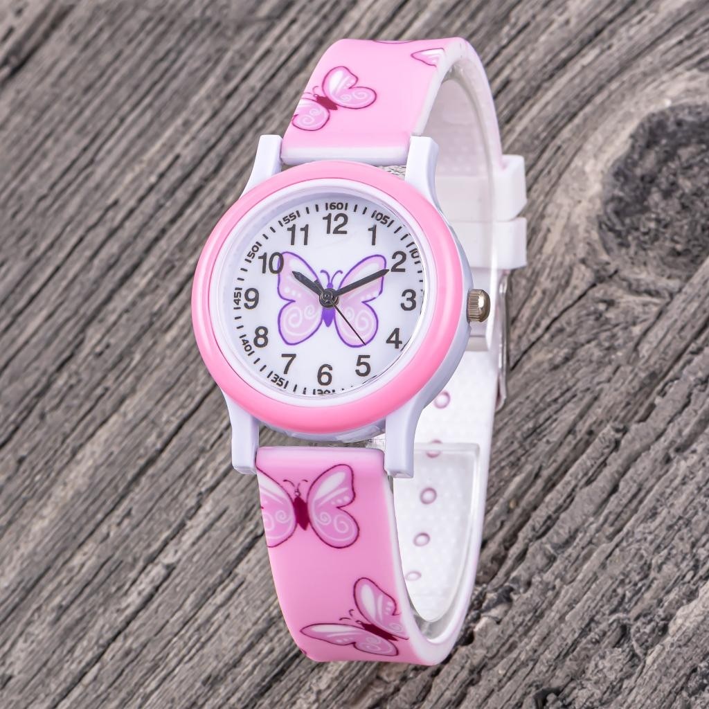 Saattino Pembe Kelebek Figürlü Analog Rakamlı Kız Çocuk Kol Saati ST-304350 Kol Saatleri Fiyatı