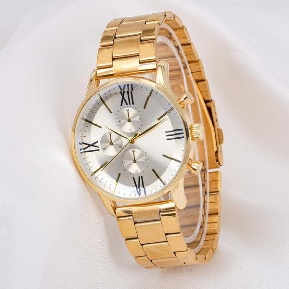 Saattino Watch Roma Rakamlı Sarı Çelik Kasa ve Kordon Erkek Kol Saati ST-304022 Kol Saatleri Fiyatı