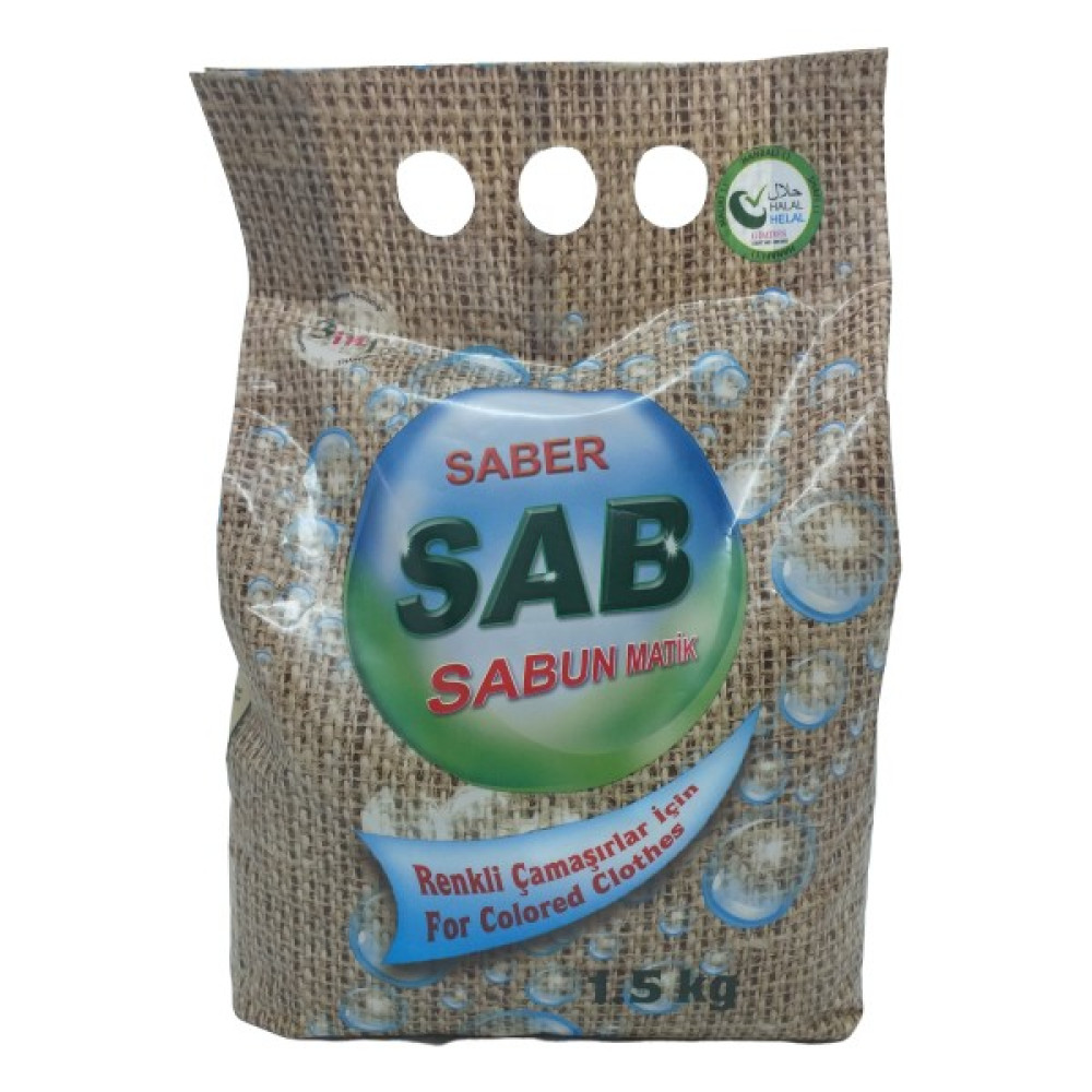 Sab-Sabunmatik Konsantre Çamaşır Tozu Renkliler İçin 1,5 kg Çamaşır Deterjanı Fiyatı