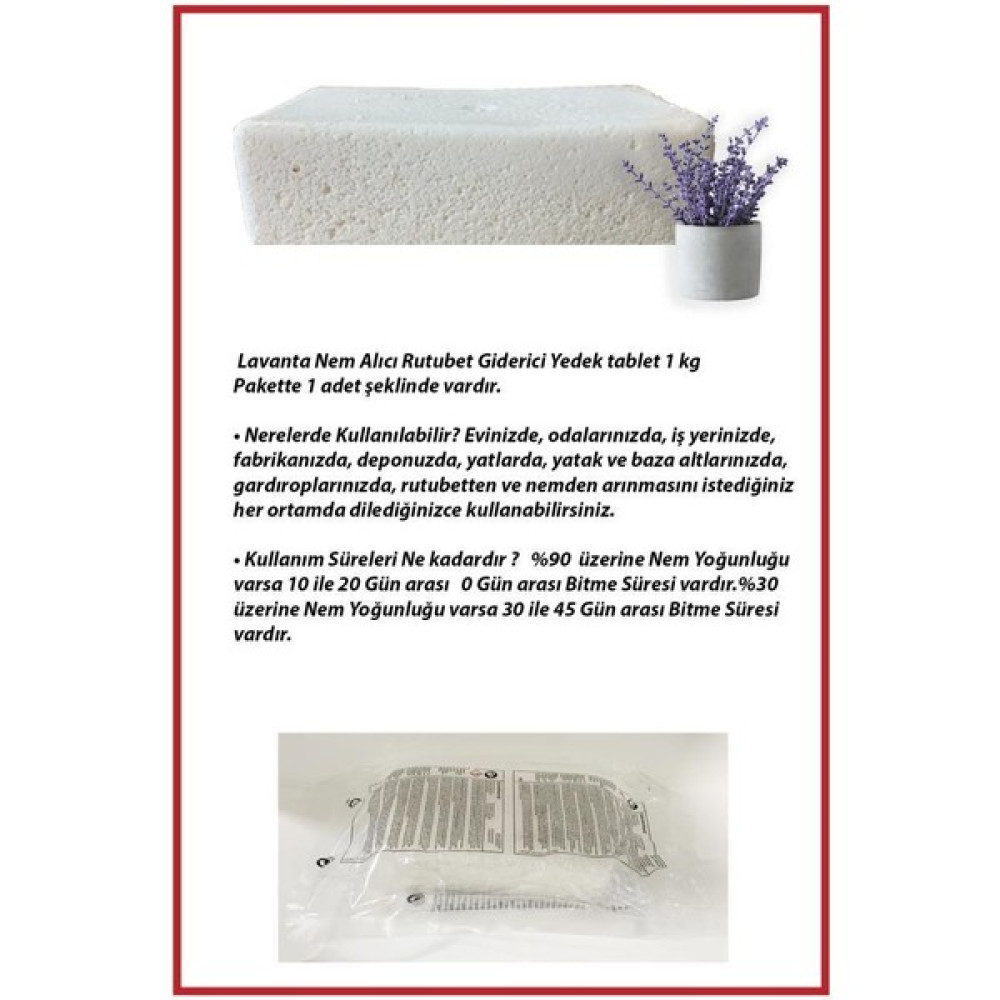 Saban 1 Kg. Nem Alıcı Yedek Tablet Lavanta - 1 kg Nalburiye & Hırdavat Fiyatı
