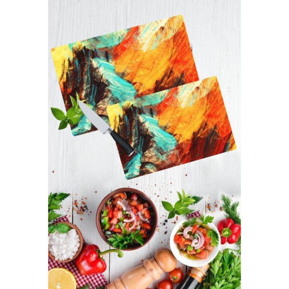 Saban 2'li Takım 30 x 40 cm ve 20 x 30 cm Boya Görünümü Desenli Cam Kesim Tablası Oto Boyaları Fiyatı