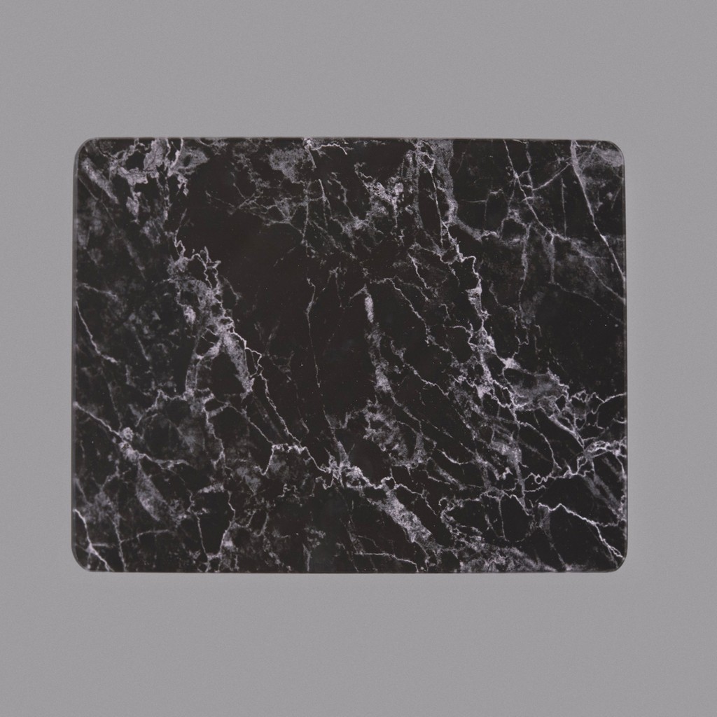 Saban Mermer Desenli Cam Kesme Tahtası - Siyah - 20X30 cm - Montajsız Diğer Fiyatı