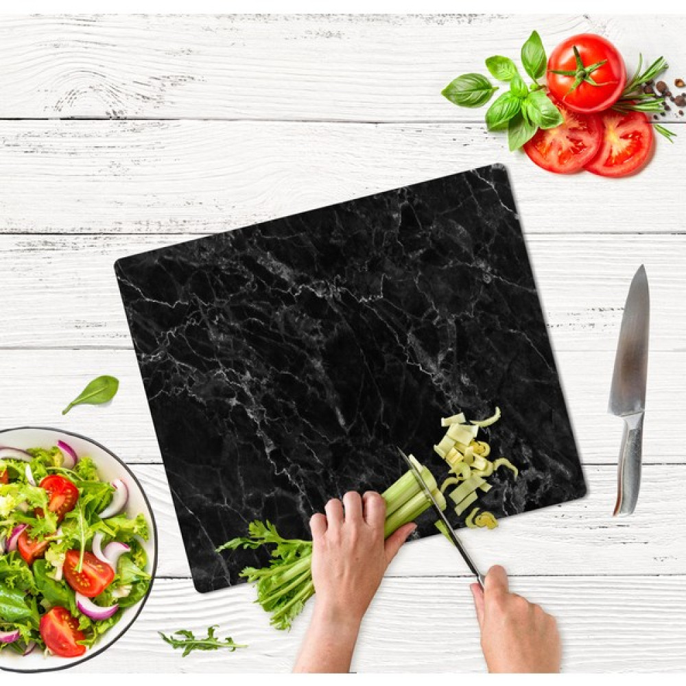 Sabanbaba Saban Siyah Mermer | Cam Kesme Tahtası - Cam Kesme Tablası | 20 cm x 30 Cm  Kesme Tahtaları / Kesim Tablaları Fiyatı