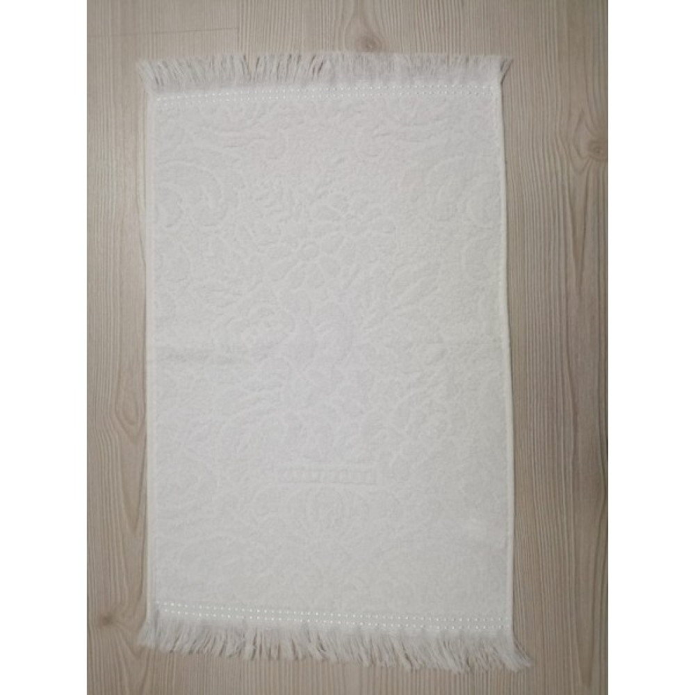 Saber Florance Pamuk Jakarlı Havlu 30X50 cm - 30 x 50 cm - Beyaz El / Yüz Havlusu Fiyatı