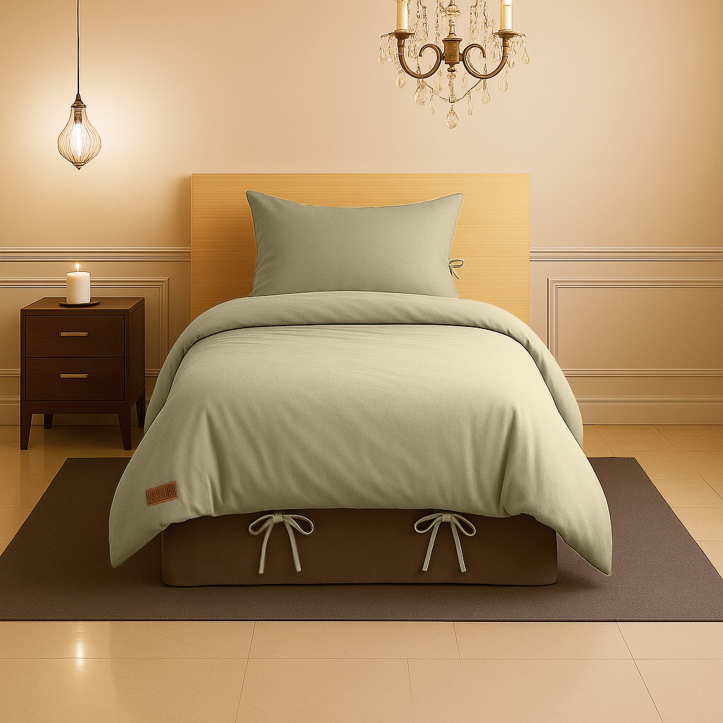 Sabia Soft Touch %100 Pamuk 62 Tel – 100X200 cm + 37 cm Yükseklik Tek Kişilik Nevresim Takımı - Taş - 100 x 200 cm Nevresim Takımı Fiyatı