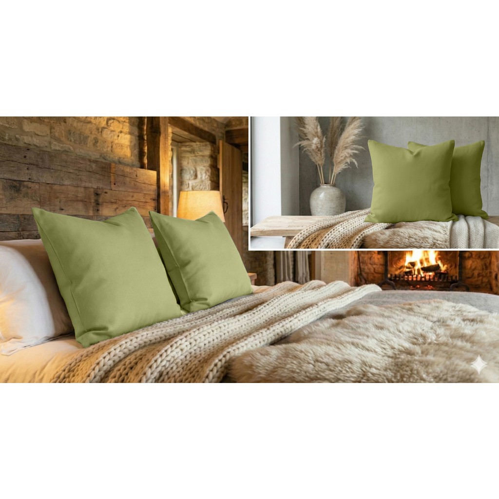 Sabia Soft Touch %100 Pamuk 62 Tel (155 Tc) 70X70 cm Yastık Kılıfı Seti - Zeytin Yeşili - 70 x 70 cm Yastık Kılıfı Fiyatı