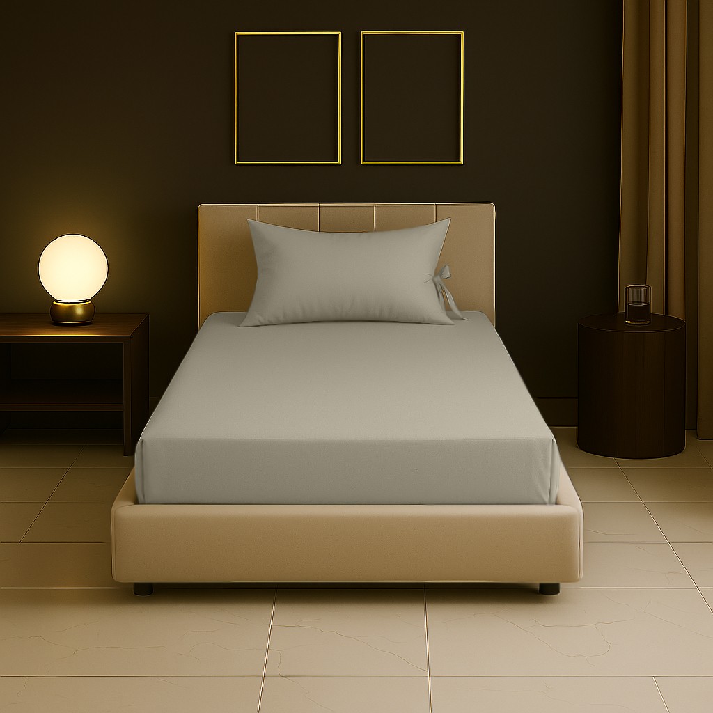 Sabia Soft Touch %100 Pamuk 62 Tel – 90X200 +30 cm Yüksekliğe Uygun Tek Kişilik Lastikli Çarşaf Seti - Taş Çarşaf Fiyatı