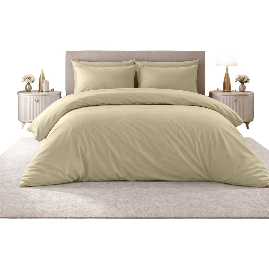 Sabia Soft Touch %100 Pamuk Tek Kişilik Nevresim Takımı 120X200 cm +37 cm Yüksekliğe Kadar Uygun – 2 Yastıklı - Taş - 120 x 200 cm Nevresim Takımı Fiyatı