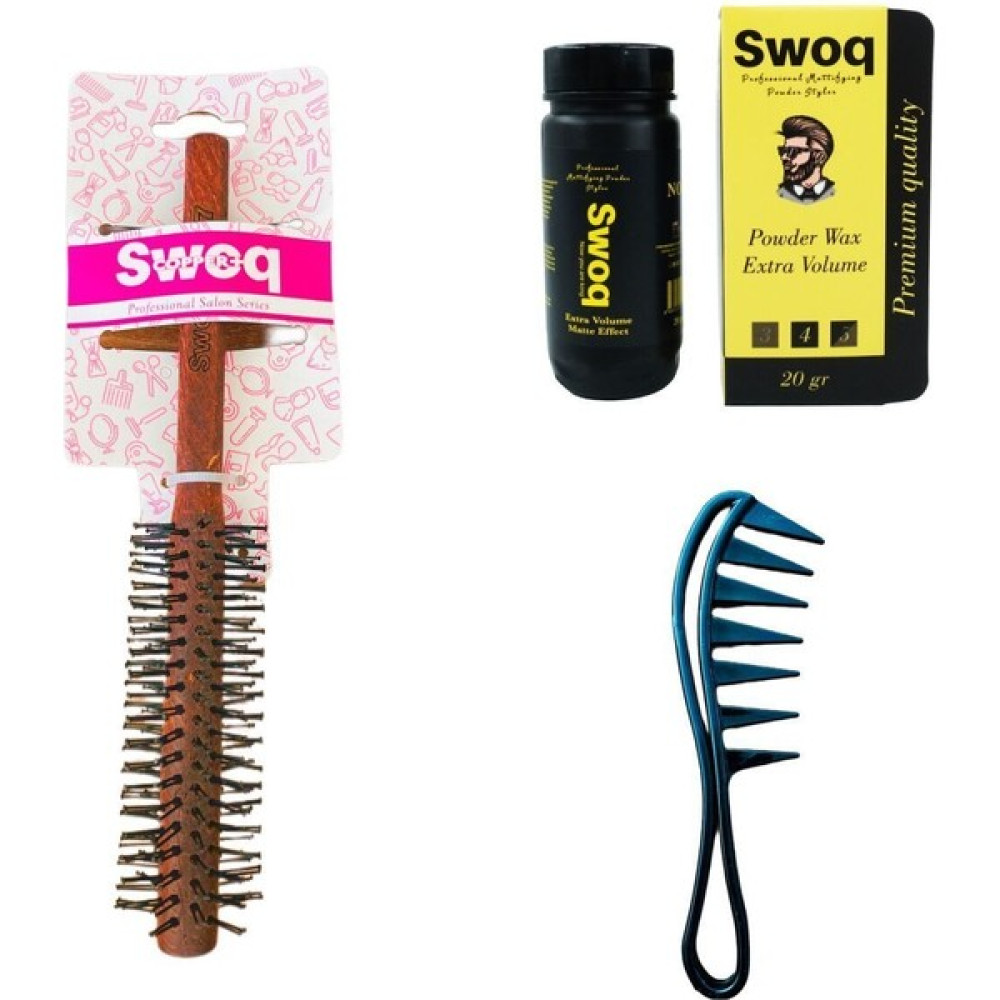 Saç Şekilendirici Pudra Wax No:2 & Yüzyedi Profesyonel Fırça & Şekil Tarağı - Kahve Oto Boyaları Fiyatı