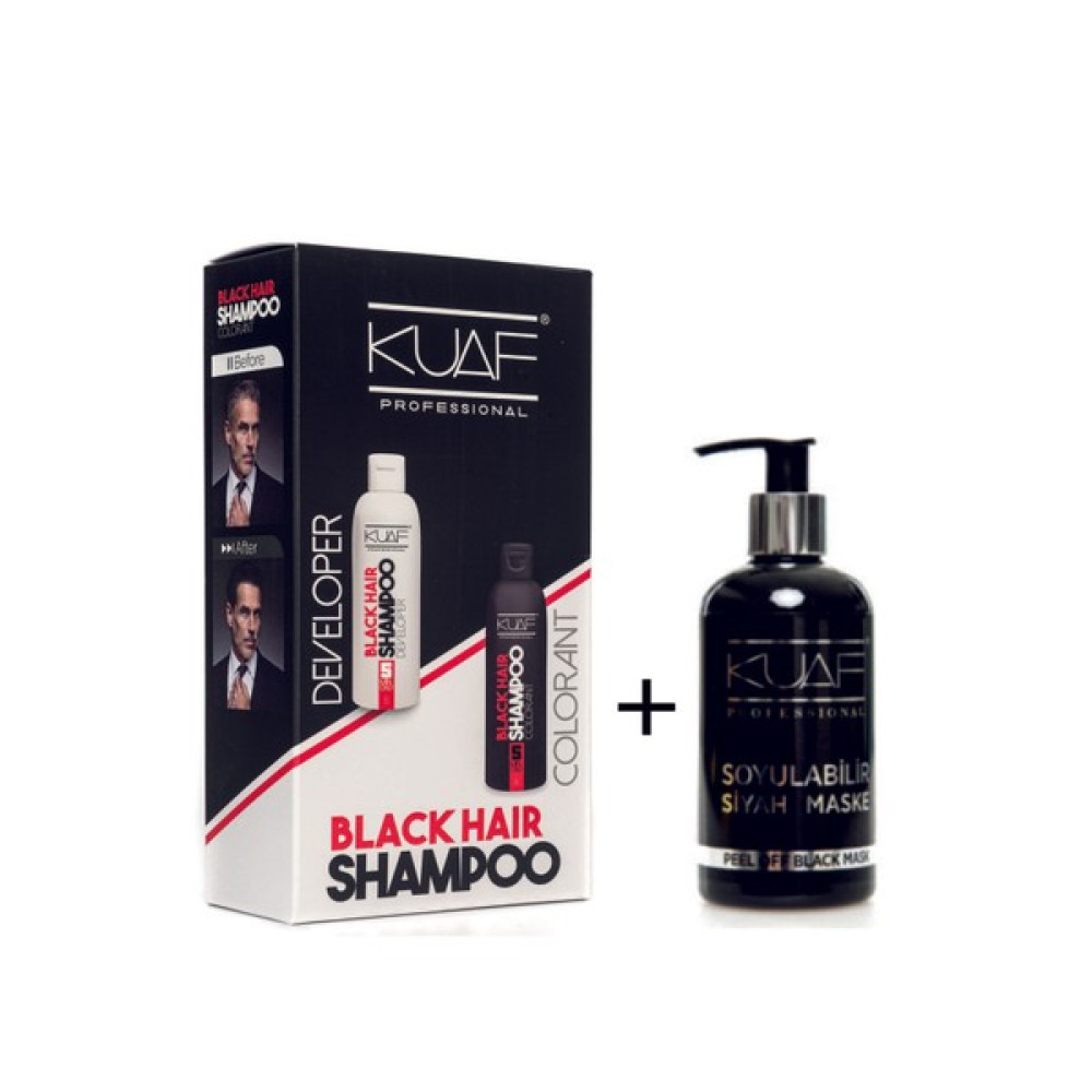 Saç Siyahlaştırıcı Siyah Şampuan 250ML+250ML Black Hair Shampoo ve Soyulabilir Siyah Maske 250ML Saç Boyası Fiyatı