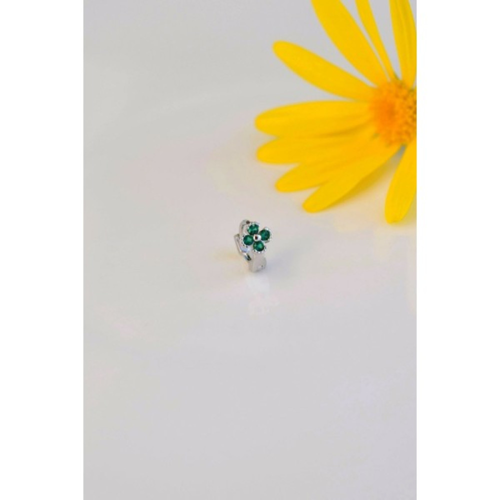 Sacce Scarves & Accessories 6 mm Mini Halka Yeşil Çiçekli Piercing Forward Helix Tragus Helix Kıkırdak Altın & Gümüş Piercing Fiyatı