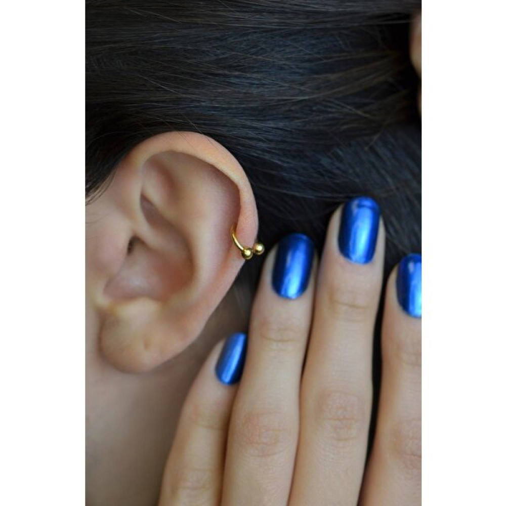 Sacce Scarves&Accessories 6 mm Gold Çelik Top Uçlu Piercing Tragus Helix Kıkırdak - Beyaz Altın & Gümüş Piercing Fiyatı