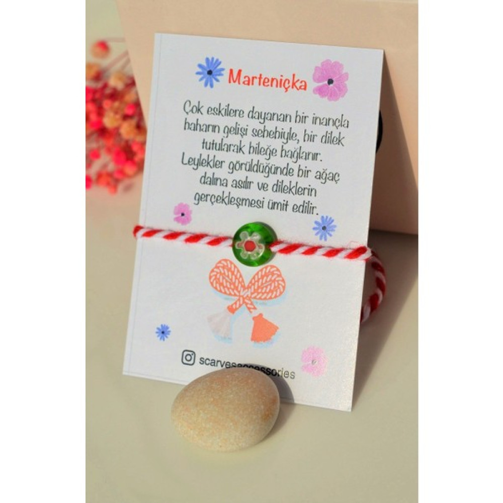 Sacce Scarves&Accessories Çiçek Boncuklu Marteniçka Bileklik - Renkli Saat ve Bileklik Aksesuarı Fiyatı