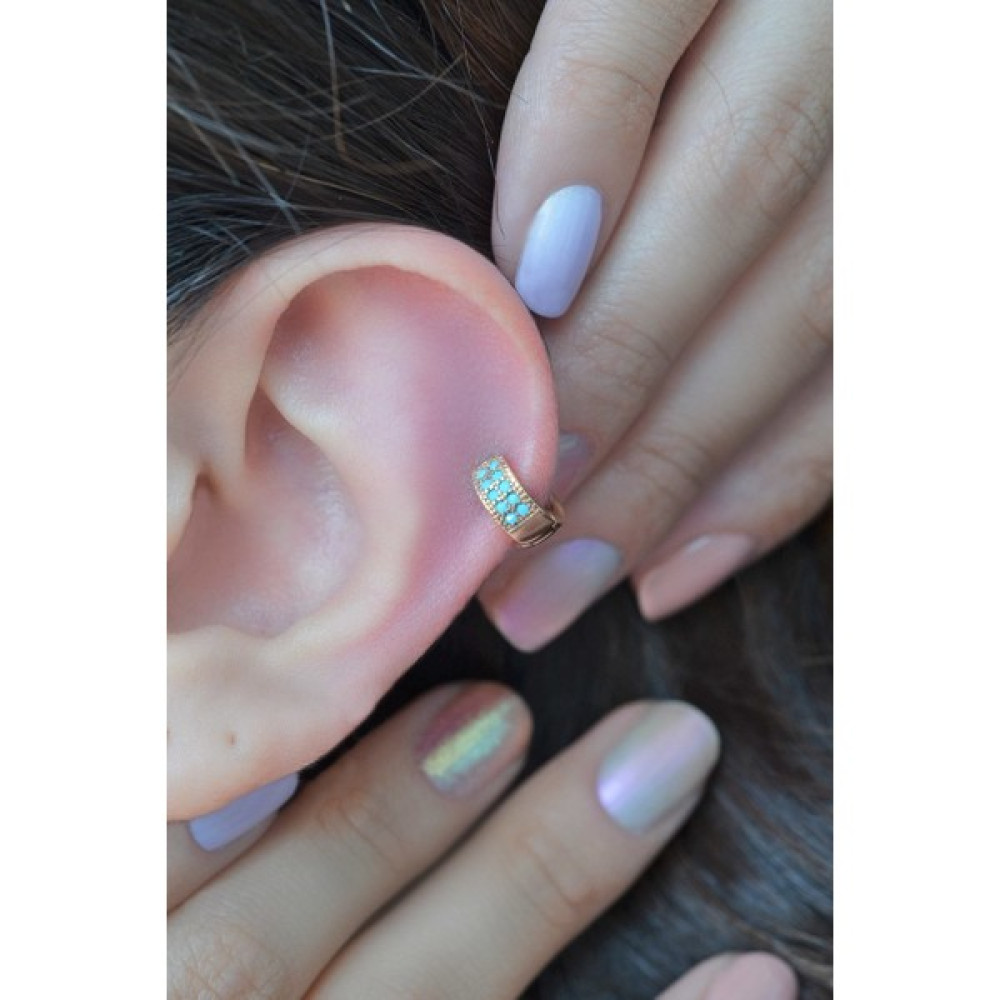 Sacce Scarves&Accessories Firuze Taşlı Halka Piercing Tragus Helix Kıkırdak Küpesi Altın & Gümüş Piercing Fiyatı