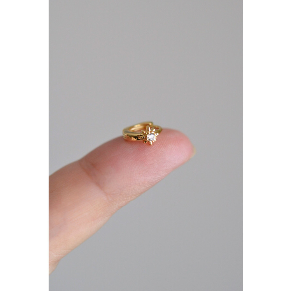 Sacce Scarves&Accessories Gold Kutup Yıldızı Halka Tragus Piercing Helix Kıkırdak Küpesi Altın & Gümüş Piercing Fiyatı