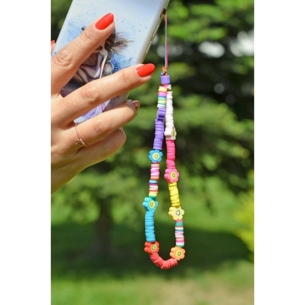 Sacce Scarves&Accessories Gülen Çiçek Fimo Çok Renkli Telefon Aksesuarı Charmı Askısı Cep Telefonu Aksesuarı Fiyatı