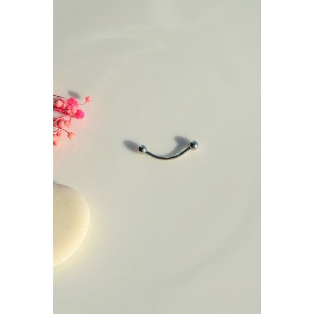 Sacce Scarves&Accessories Iki Ucu Top Çelik Dudak Dil Kaş Piercing 12 mm Gümüş Renk Altın & Gümüş Piercing Fiyatı