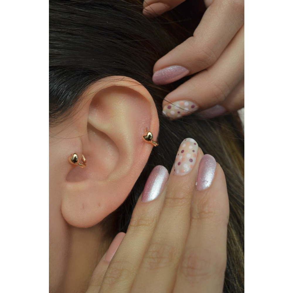 Sacce Scarves&Accessories Kalp Tragus Piercing Helix Kıkırdak Küpesi Altın & Gümüş Piercing Fiyatı
