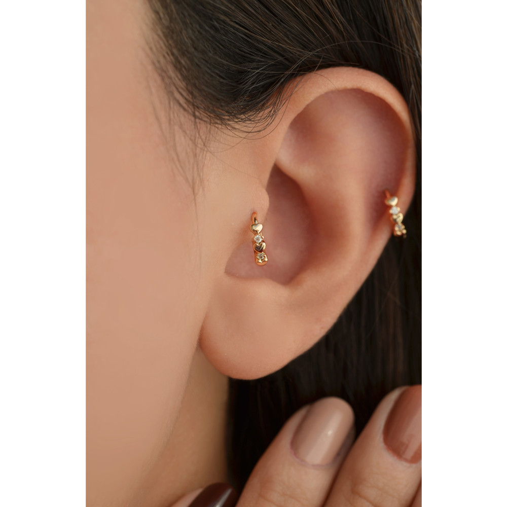 Sacce Scarves&Accessories Kalpli Halka Piercing Tragus Helix Kıkırdak Küpesi Altın & Gümüş Piercing Fiyatı