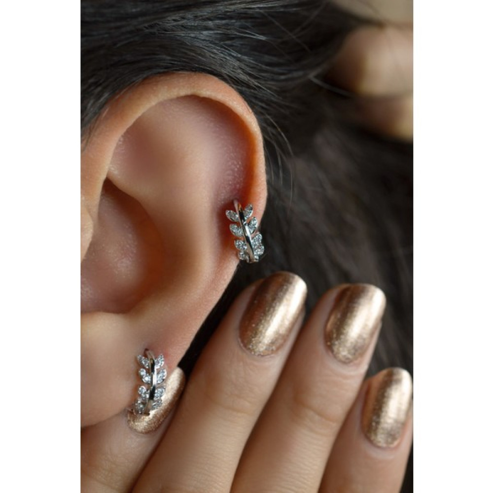Sacce Scarves&Accessories Yaprak Model Piercing Helix Kıkırdak Lob Gümüş Renk Altın & Gümüş Piercing Fiyatı
