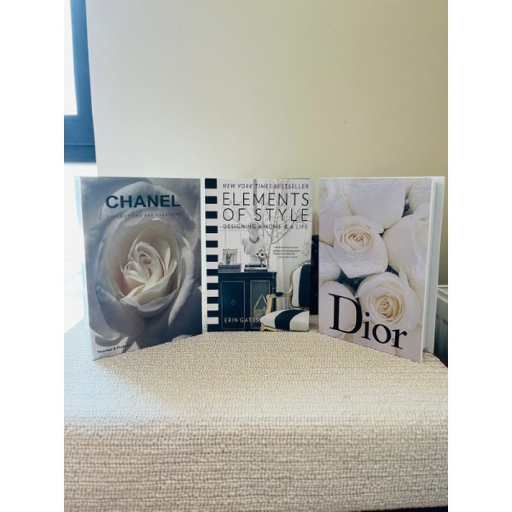 Saccura Dekor Dekoratif Kitap Kutu Seti, 3lü Kitap Kutu Seti, Element & Chanel & Dior Dekoratif Kitap Kutusu - Siyah - Beyaz Eşya Saklama Kutusu Fiyatı
