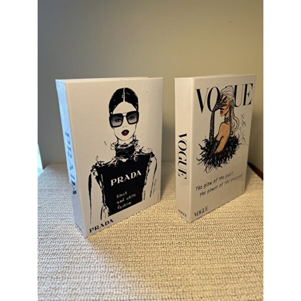 Saccura Dekor Dekoratif Kitap Kutusu 2 Li Set Prada & Vogue Siyah Beyaz Dekoratif Kutu - Siyah - Beyaz Eşya Saklama Kutusu Fiyatı