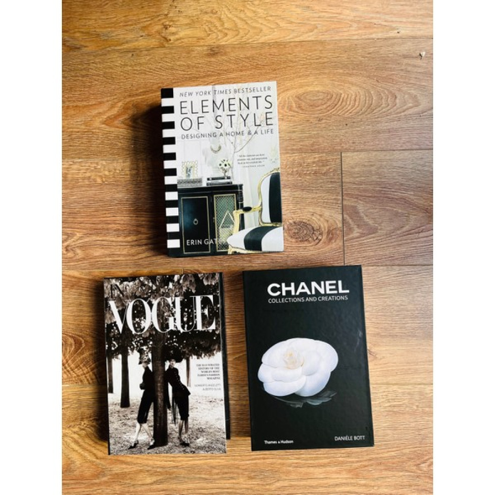 Saccura Dekor Dekoratif Kitap Kutusu Set, Element & Chanel & Vogue 3lü Dekoratif Kutu Seti, Kitap Kutusu Seti - Siyah - Beyaz Eşya Saklama Kutusu Fiyatı