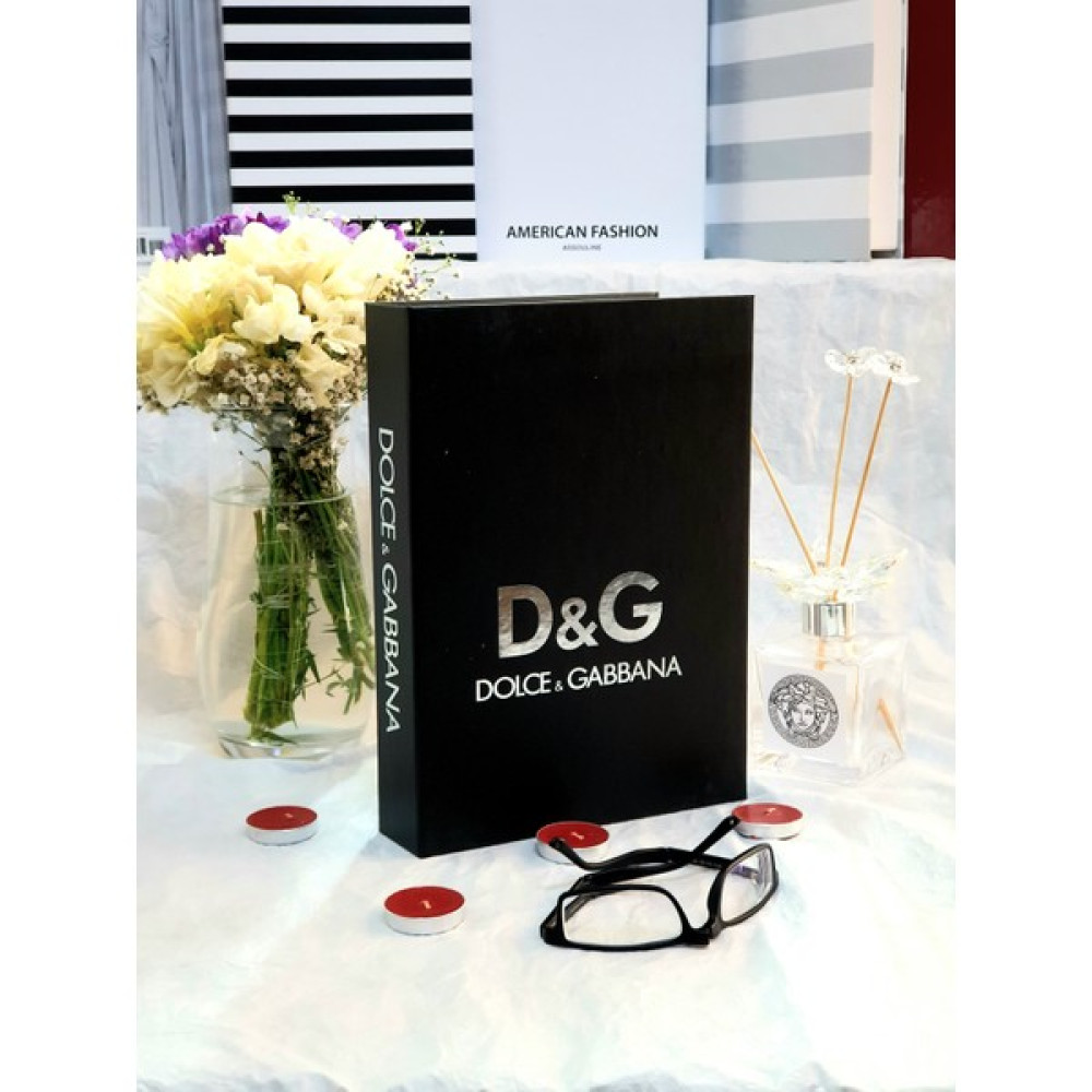 Saccura Dekor Dekoratif Kutu Dolce Gabbana Siyah&gümüş Kitap Kutu - Gümüş Eşya Saklama Kutusu Fiyatı