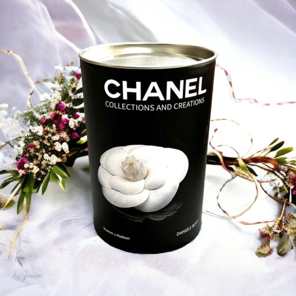 Saccura Dekor Dekoratif Silindir Kutu, Metal Kapaklı Dekoratif Kutu, Chanel Siyah Gül Figürlü Silindir Kutu - Renkli Eşya Saklama Kutusu Fiyatı
