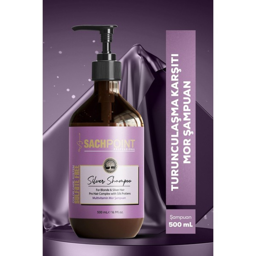 Sachpoint Silver Şampuan Mor Şampuan Sarı Saçlar Için Özel Turunculaşma Karşıtı Şampuan 500ml Şampuan ve Saç Kremi Fiyatı