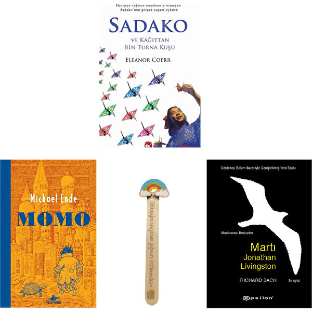 Sadako - Momo - Martı (3 Kitap Set)+Cizo Kitap Ayracı Çocuk Roman Fiyatı