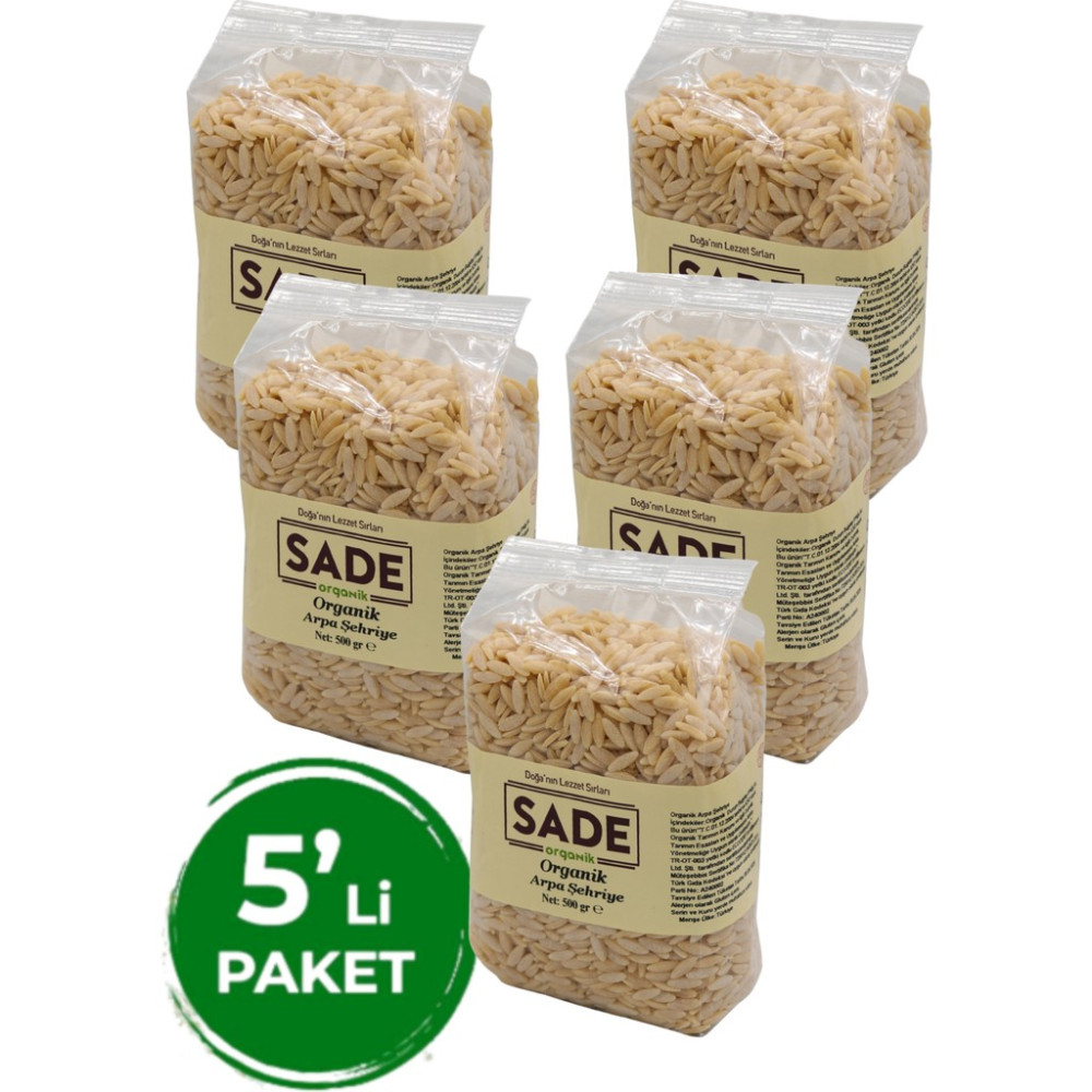 Sade Arpa Şehriye 500 gr 5'li Paket - 2,5 kg Makarnalar Fiyatı