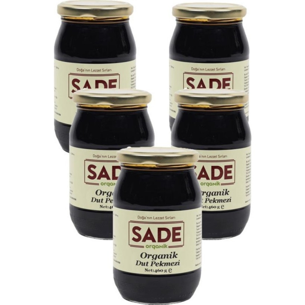 Sade Organik Dut Pekmezi 5X460 gr Tahin Pekmez ve Helva Fiyatı