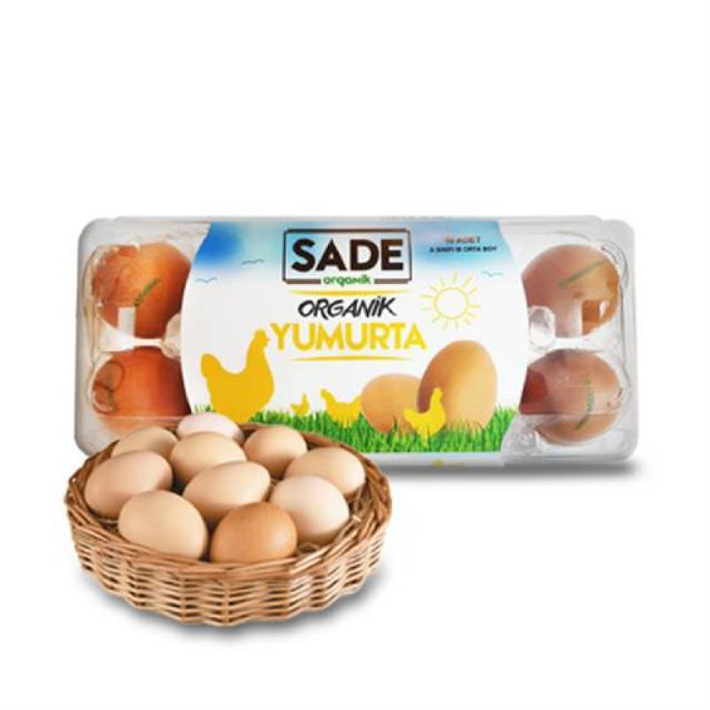 Sade Organik Yumurta 10'Lu 53-63 Gr Yumurta Fiyatı