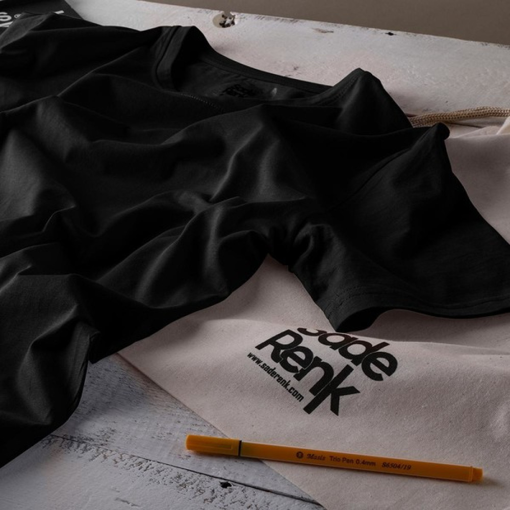 Sade Renk Saderenk Siyah Basic T-Shirt Erkek T-shirt Fiyatı