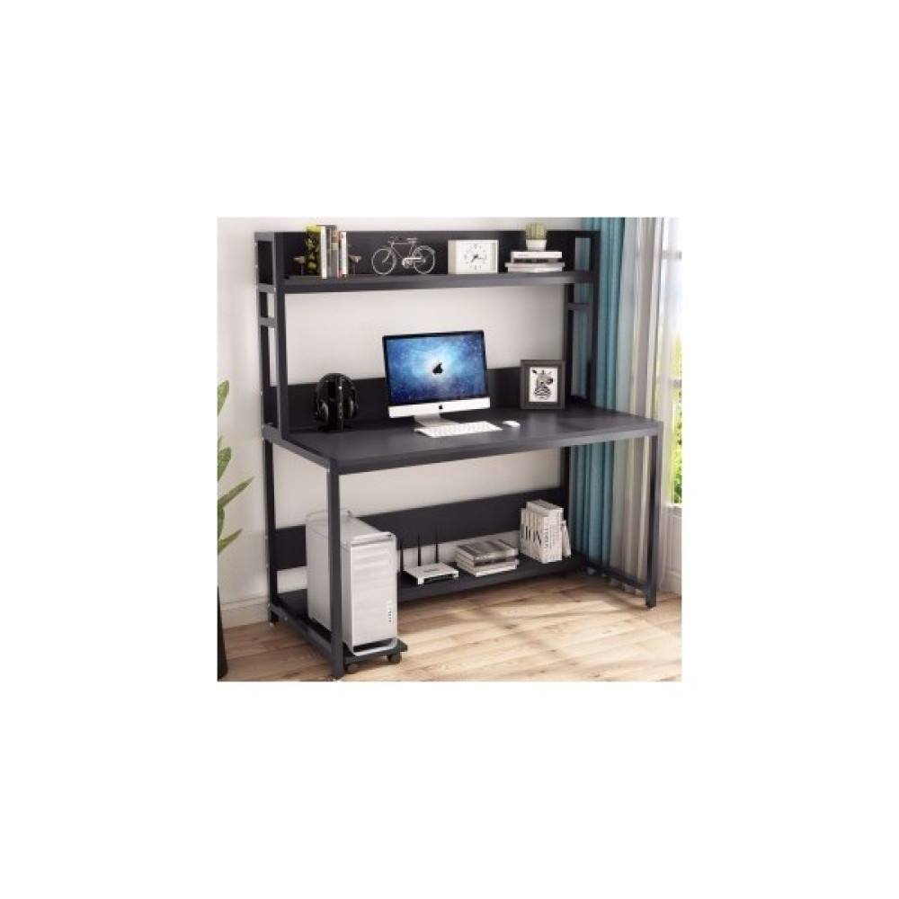 Sadece Onda Siyah Kitaplıklı Gaming Bilgisayar Masası - 120 x 60 x 135 cm - Ceviz Çalışma Masası Fiyatı