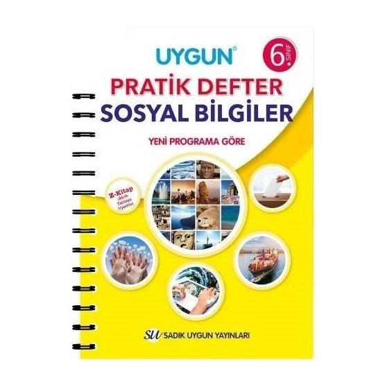 Sadık Uygun Yayınları 6.Sınıf Sosyal Bilgiler Pratik Defter Defter Fiyatı